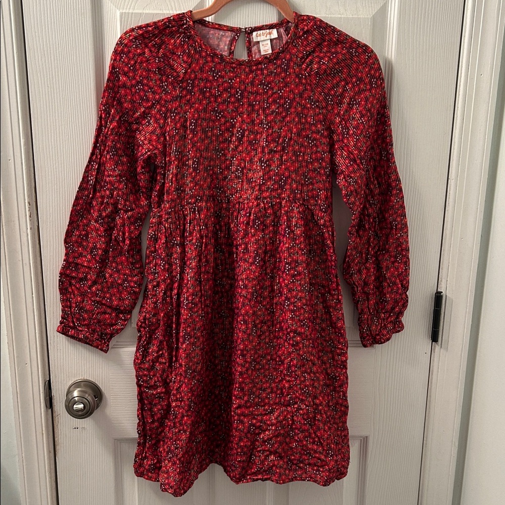 Cat & Jack Red Floral Kids Dress